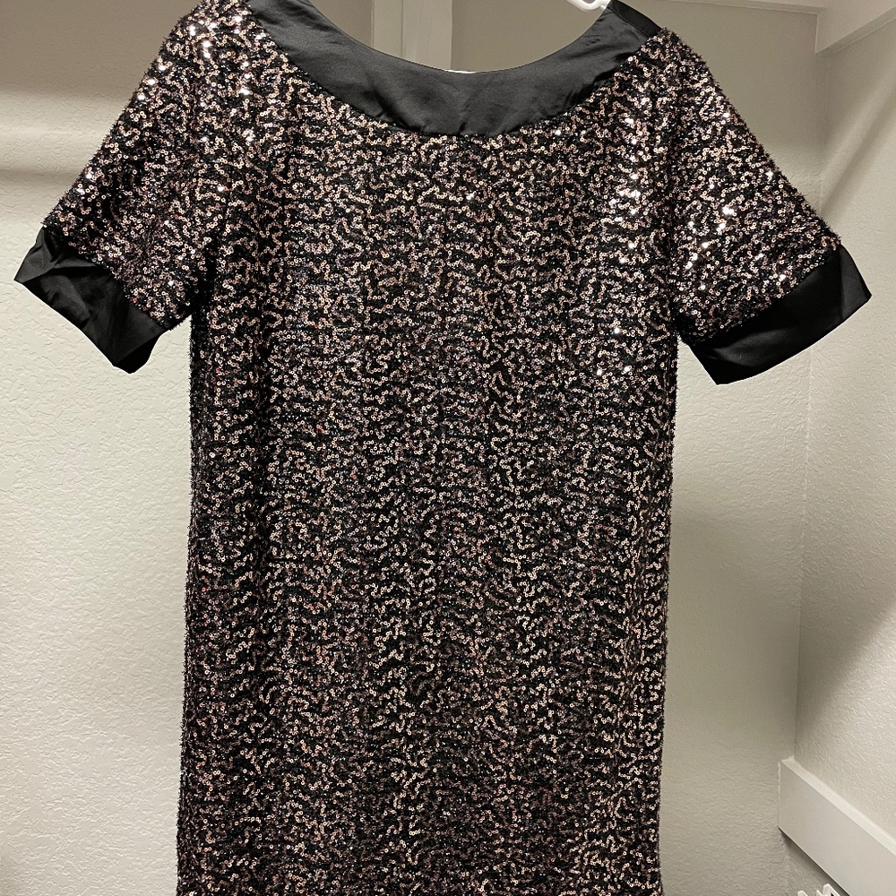 Tied Backless Sequin Dress